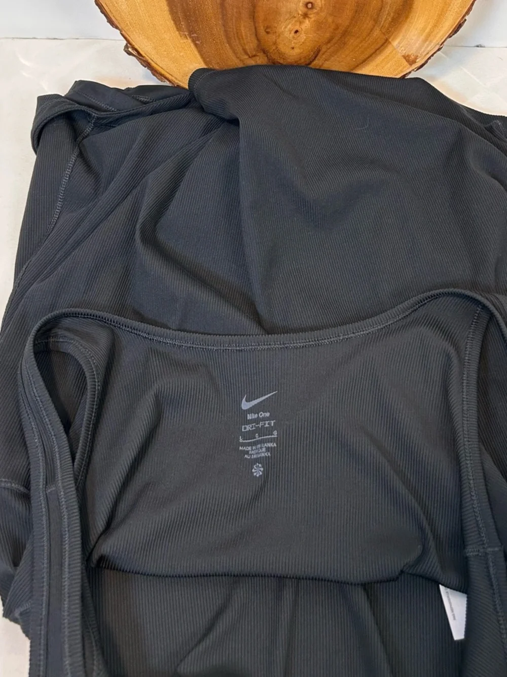 Nike One Dri-FIT Black Scoop Neck Athletic Dress Built in Shorts Women’s Large - Picture 6 of 9